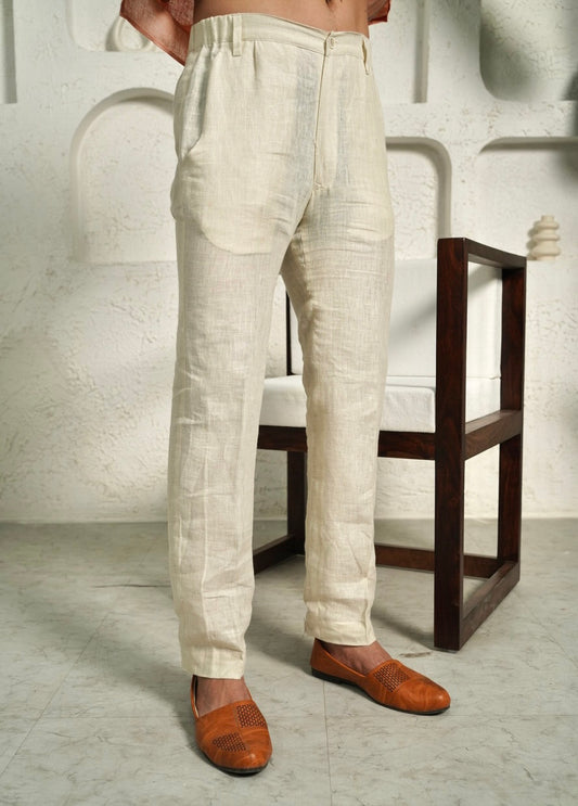 Linen Sraight Fit Trousers