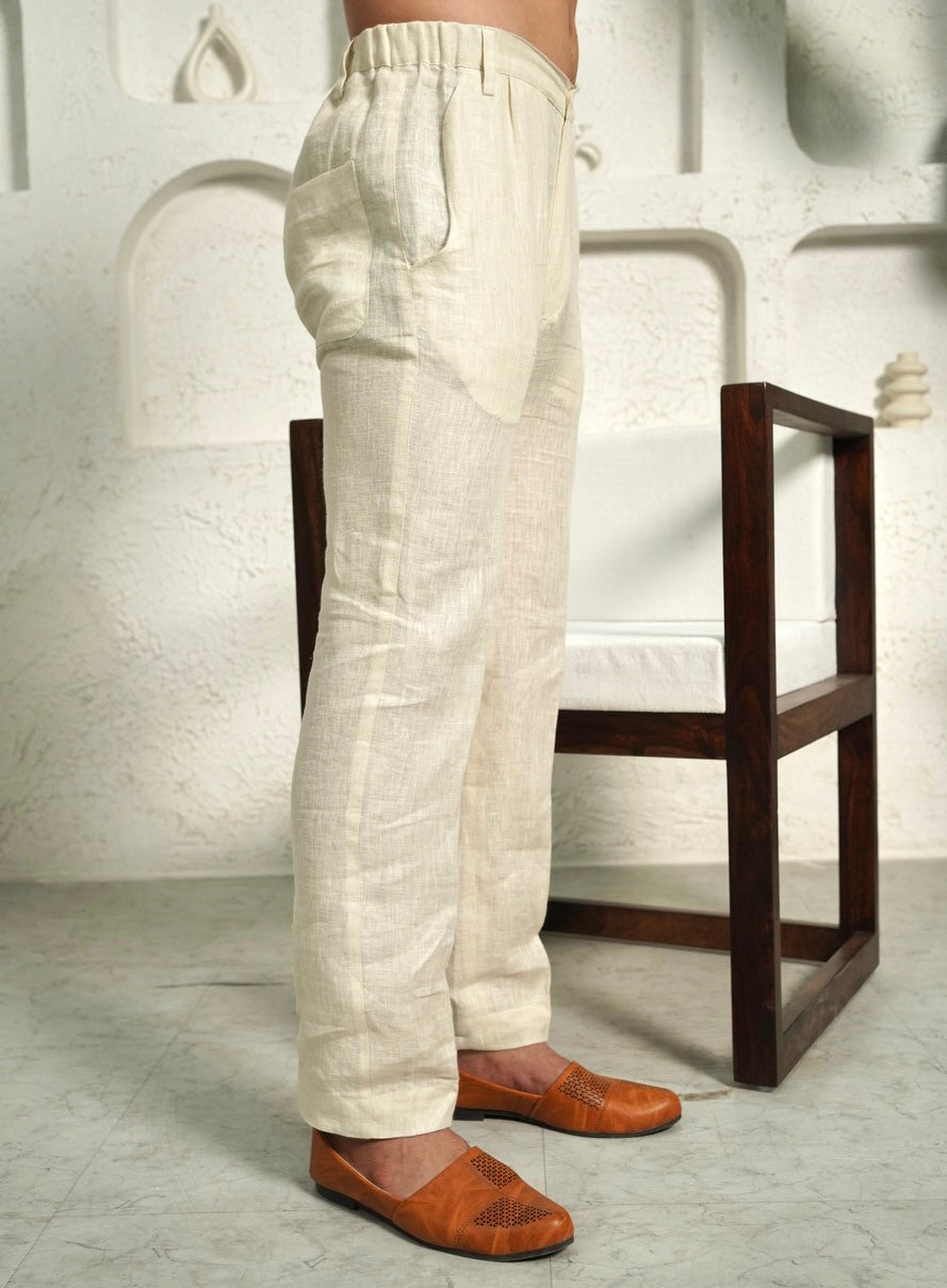 Linen Sraight Fit Trousers