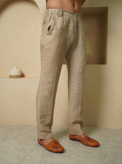 Linen Sraight Fit Trousers