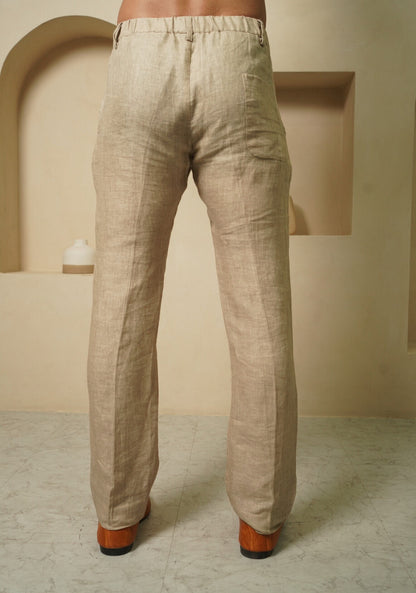 Linen Sraight Fit Trousers