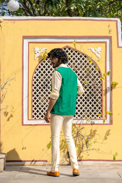 Silk Hand-Embroidered Waistcoat